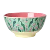 Rice Melamine Bowl Peacock Power Print Medium