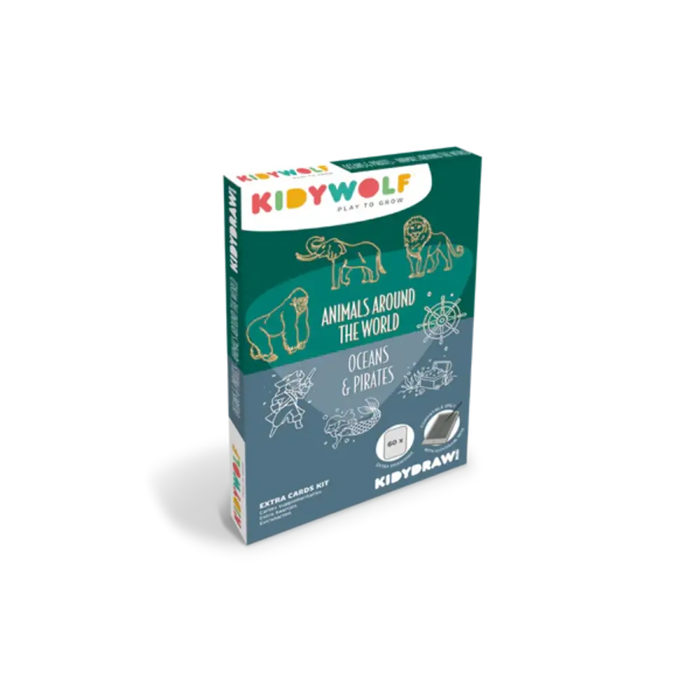 KidyWolf Refill KIDYDRAW Mini Dieren Over De Hele Wereld / Oceanen en Piraten