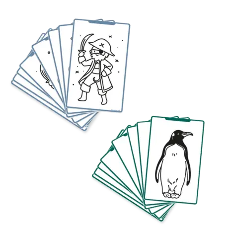 KidyWolf Refill KIDYDRAW Mini Dieren Over De Hele Wereld / Oceanen en Piraten