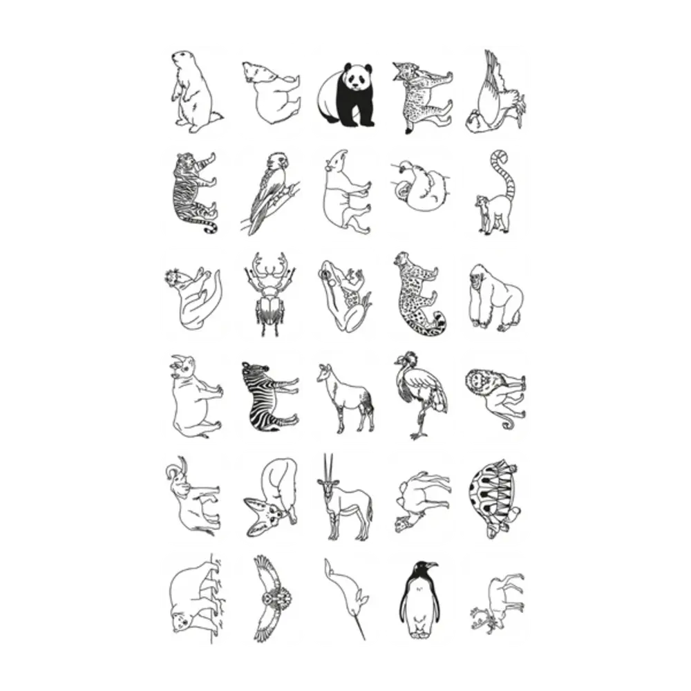 KidyWolf Refill KIDYDRAW Mini Dieren Over De Hele Wereld / Oceanen en Piraten