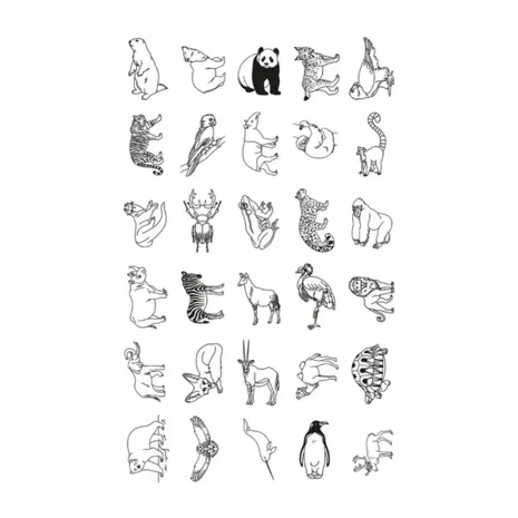 KidyWolf Refill KIDYDRAW Mini Dieren Over De Hele Wereld / Oceanen en Piraten