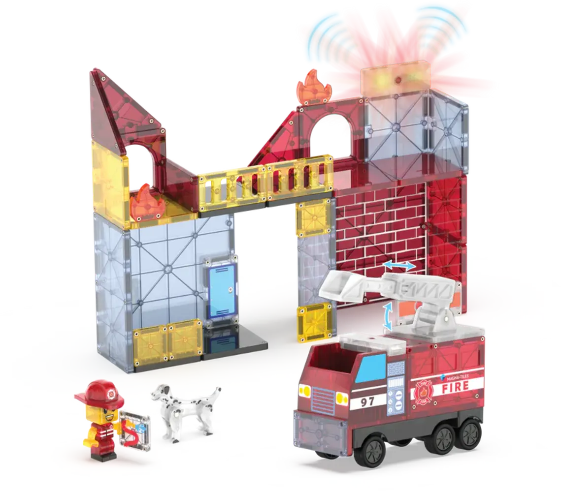 Magna Tiles Fire Station 50 stuks Magna Tiles Fire Station 50 stuks
