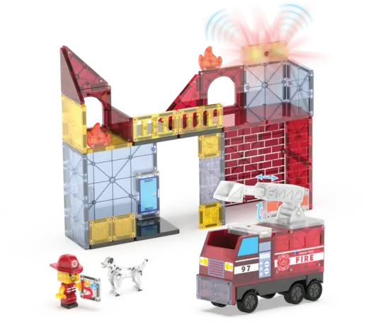 Magna Tiles Fire Station 50 stuks Magna Tiles Fire Station 50 stuks