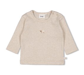 Feetje Babykleding Longsleeve Rib Streep Sleepy Sheepy Taupe Melange Feetje Babykleding Longsleeve Rib Streep Sleepy Sheepy Taupe Melange