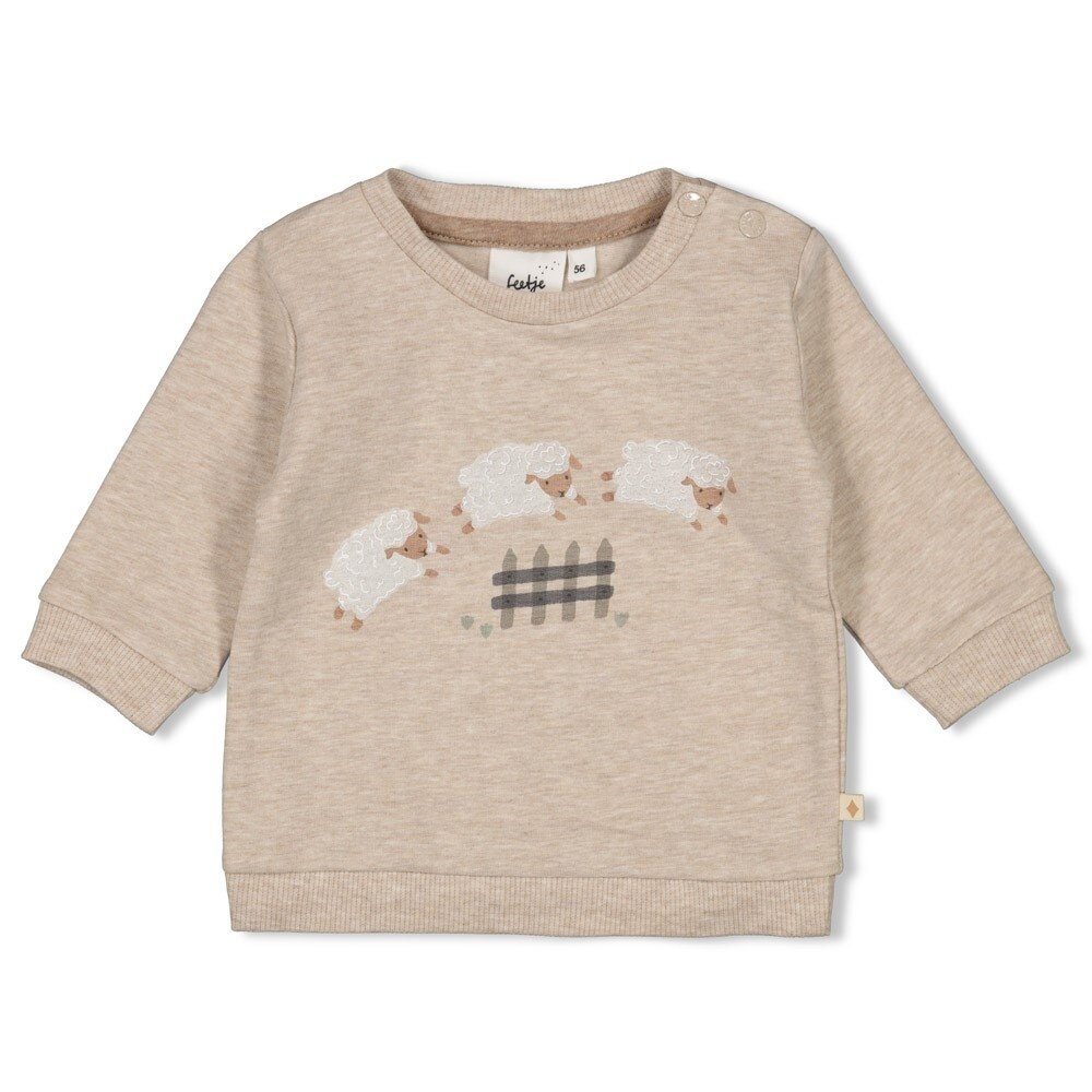Feetje Babykleding Sweater Sleepy Sheepy Taupe Melange Feetje Babykleding Sweater Sleepy Sheepy Taupe Melange