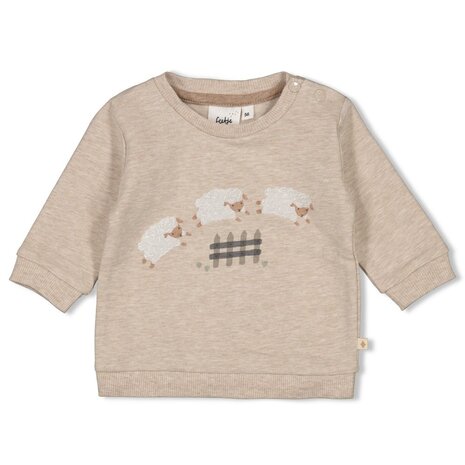 Feetje Babykleding Sweater Sleepy Sheepy Taupe Melange Feetje Babykleding Sweater Sleepy Sheepy Taupe Melange