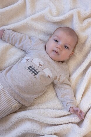 Feetje Babykleding Sweater Sleepy Sheepy Taupe Melange Feetje Babykleding Sweater Sleepy Sheepy Taupe Melange