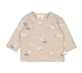 Feetje Babykleding Longsleeve Sleepy Sheepy Taupe Melange Feetje Babykleding Longsleeve Sleepy Sheepy Taupe Melange