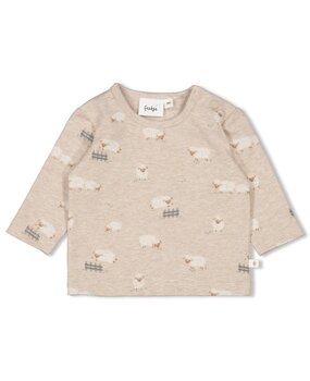 Feetje Babykleding Longsleeve Sleepy Sheepy Taupe Melange Feetje Babykleding Longsleeve Sleepy Sheepy Taupe Melange