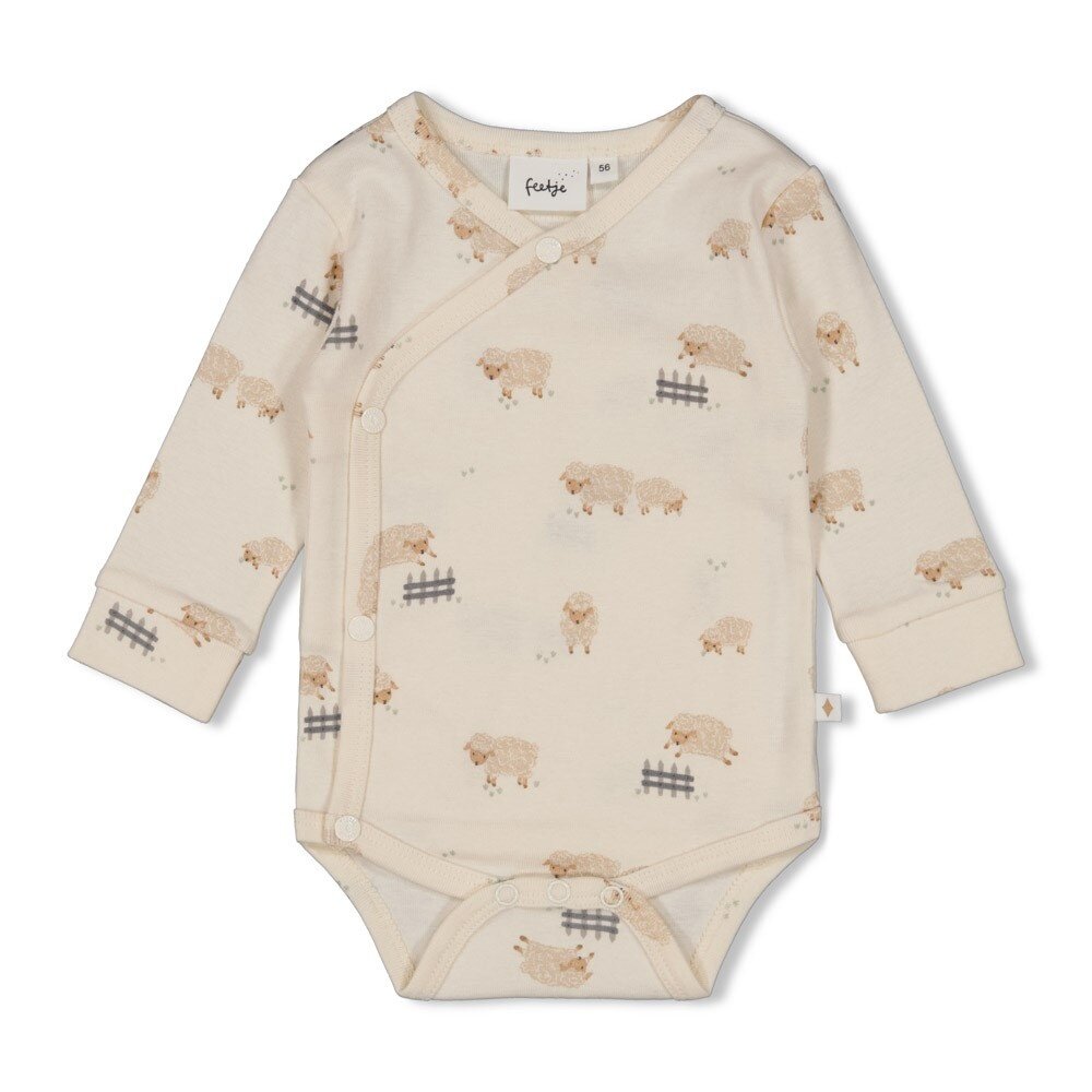Feetje Babykleding Wikkelromper Sleepy Sheepy Creme Feetje Babykleding Wikkelromper Sleepy Sheepy Creme