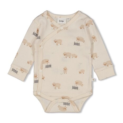 Feetje Babykleding Wikkelromper Sleepy Sheepy Creme Feetje Babykleding Wikkelromper Sleepy Sheepy Creme