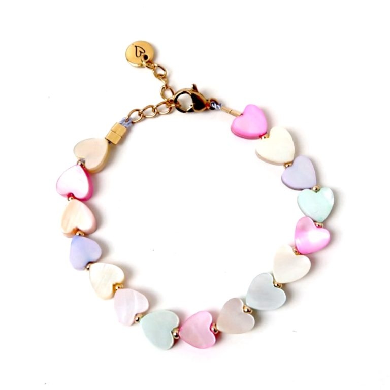 Armbandje Shell Hearts Pastel T1 afbeelding
