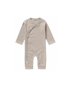 Noppies Playsuit Nevis LS Rib Taupe Melange