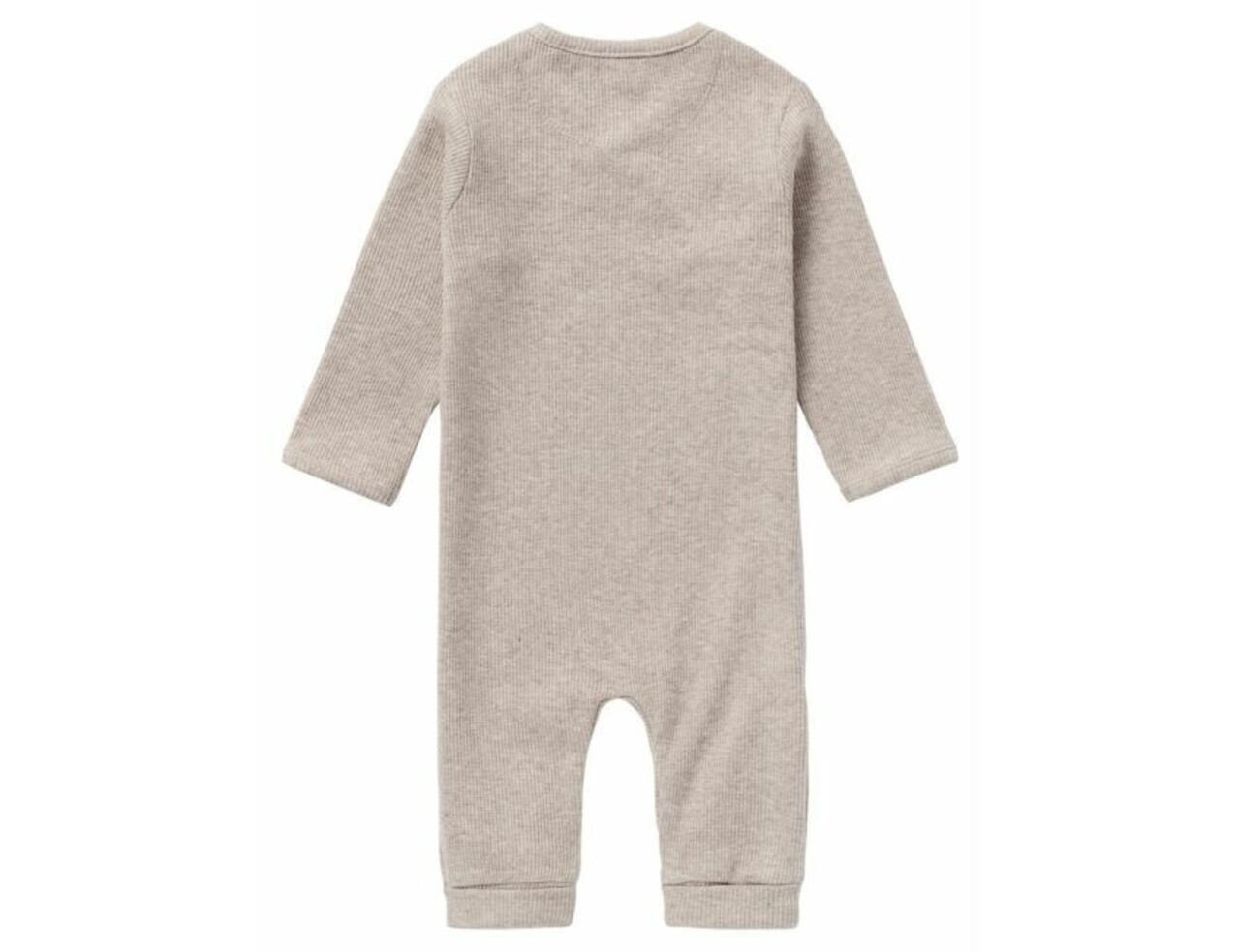 Noppies Playsuit Nevis LS Rib Taupe Melange Noppies Playsuit Nevis LS Rib Taupe Melange