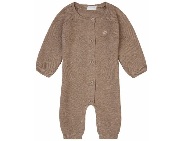 Noppies Unisex Playsuit Monrovia LS Taupe Melange Noppies Unisex Playsuit Monrovia LS Taupe Melange