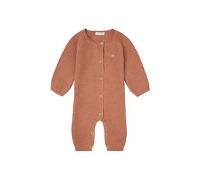Noppies Unisex Playsuit Monrovia LS Café au Lait Noppies Unisex Playsuit Monrovia LS Café au Lait