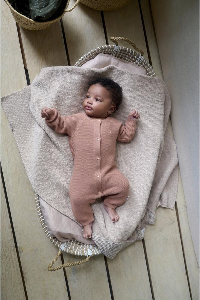 Noppies Unisex Playsuit Monrovia LS Café au Lait Noppies Unisex Playsuit Monrovia LS Café au Lait