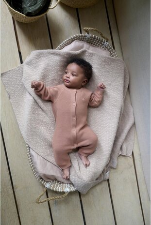 Noppies Unisex Playsuit Monrovia LS Café au Lait Noppies Unisex Playsuit Monrovia LS Café au Lait