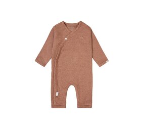 Noppies Playsuit Nevis LS Rib Cafe au Lait Melange Noppies Playsuit Nevis LS Rib Cafe au Lait Melange