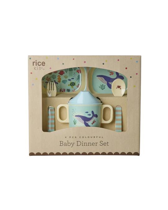 Baby Diner Set in Gift Box -  Ocean Blauw afbeelding
