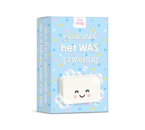 Studio Schatkist Zeep 'Bedankt, het WAS geweldig' Blauw Studio Schatkist Zeep 'Bedankt, het WAS geweldig' Blauw
