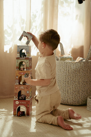 Little Dutch Stapelblokken met Auto's Little Dutch Stapelblokken met Auto's