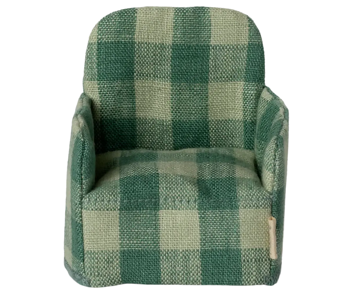 Maileg Chair Green Check