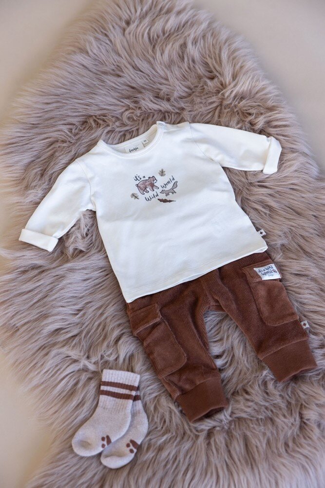 Feetje Babykleding Longsleeve Wild World Offwhite Feetje Babykleding Longsleeve Wild World Offwhite