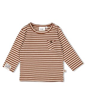 Feetje Babykleding Longsleeve Streep Wild World Bruin Feetje Babykleding Longsleeve Streep Wild World Bruin