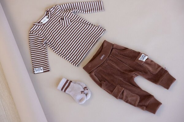 Feetje Babykleding Longsleeve Streep Wild World Bruin Feetje Babykleding Longsleeve Streep Wild World Bruin