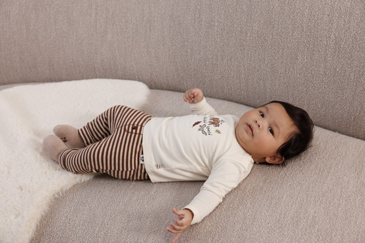 Feetje Babykleding Broek Streep Wild World Bruin Feetje Babykleding Broek Streep Wild World Bruin
