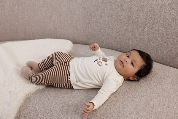 Feetje Babykleding Broek Streep Wild World Bruin Feetje Babykleding Broek Streep Wild World Bruin