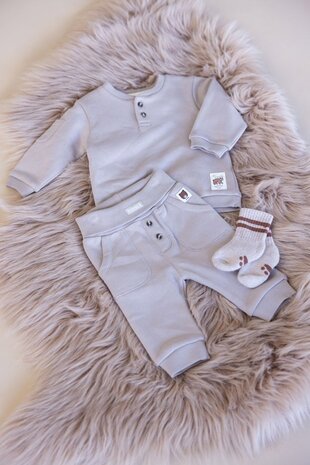 Feetje Babykleding Broek Wild World Grijs Feetje Babykleding Broek Wild World Grijs