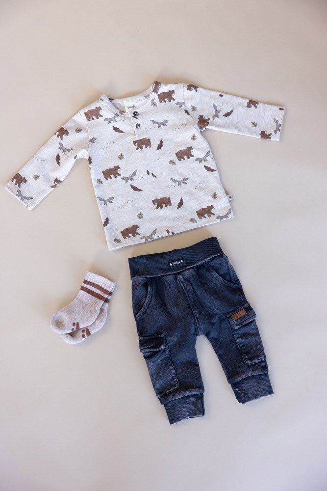 Feetje Babykleding Sokken Wild World Taupe Melange Feetje Babykleding Sokken Wild World Taupe Melange