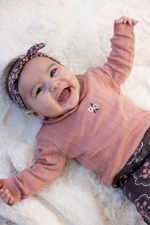 Feetje Babykleding Longsleeve Pointelle Rib Woodland Bloom Mauve Feetje Babykleding Longsleeve Pointelle Rib Woodland Bloom Mauve
