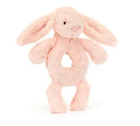 Jellycat Bashful Bunny Ring Rattle Blush
