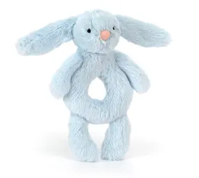 Jellycat Bashful Bunny Ring Rattle Blue Jellycat Bashful Bunny Ring Rattle Blue