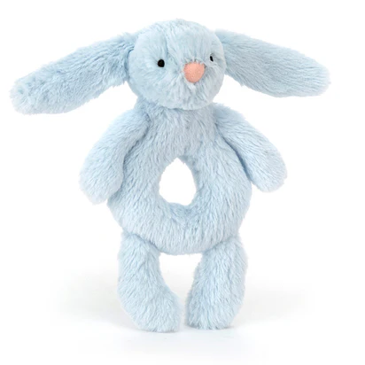 Bashful Bunny Ring Rattle Blue afbeelding