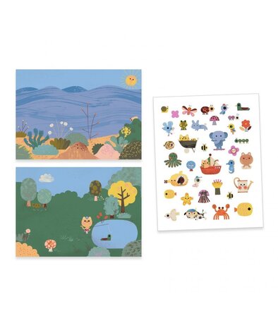 Djeco Knutselset Herbruikbare Stickers Summertime