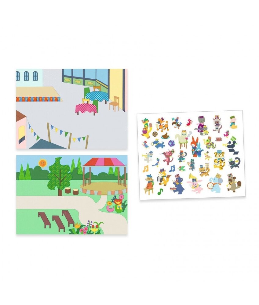 Djeco Knutselset Herbruikbare Stickers Fanfare