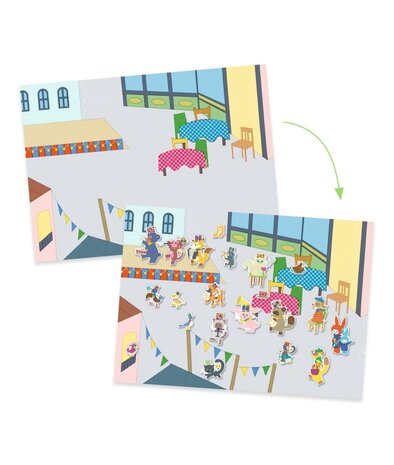 Djeco Knutselset Herbruikbare Stickers Fanfare