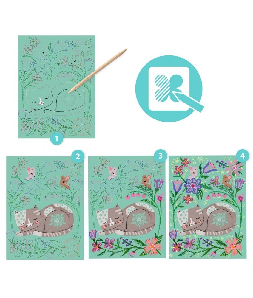 Djeco Krasplaatjes Tuindieren