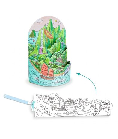 Djeco Kleurplaat On Top Of My Island