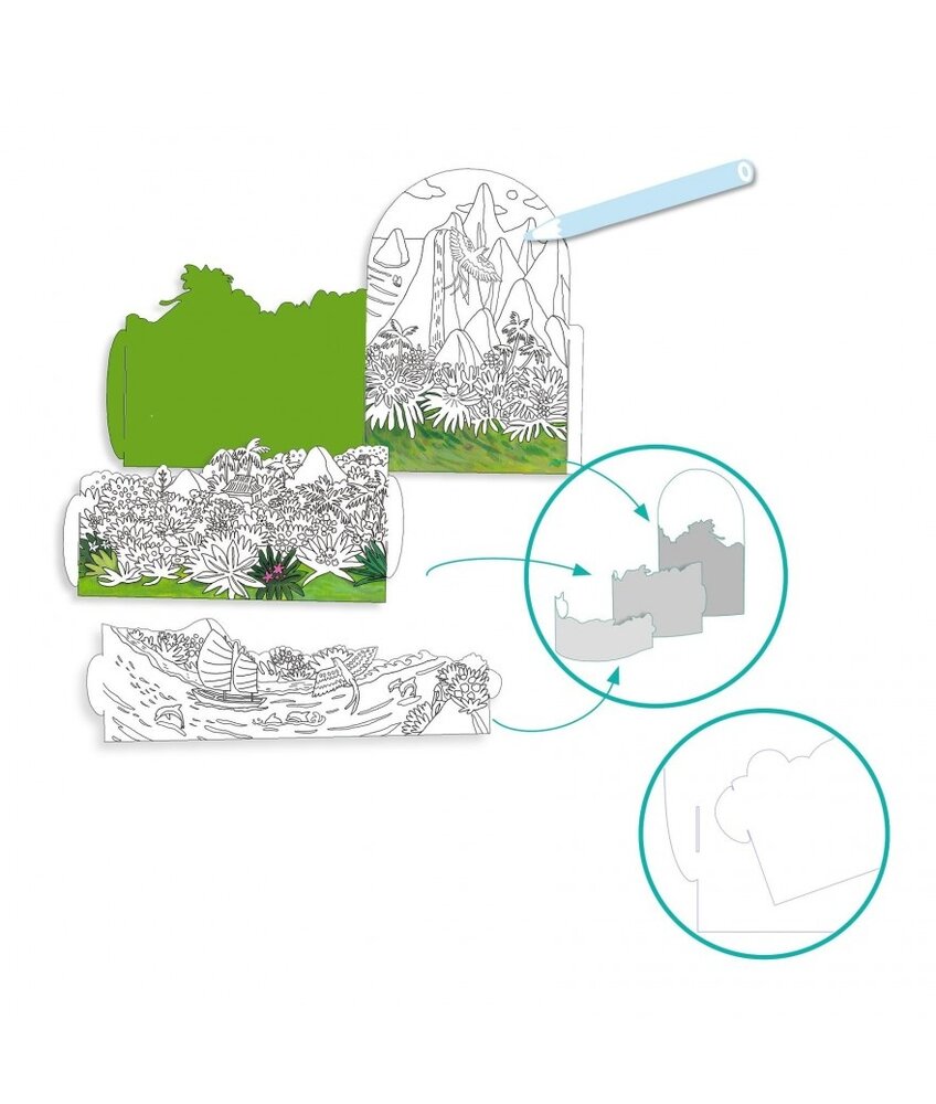 Djeco Kleurplaat On Top Of My Island