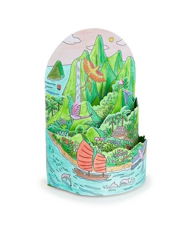 Djeco Kleurplaat On Top Of My Island