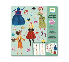 Djeco Stickerset Aankleedpoppen Paper Dolls