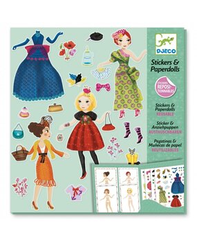 Djeco Stickerset Aankleedpoppen Paper Dolls Djeco Stickerset Aankleedpoppen Paper Dolls
