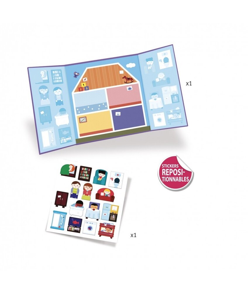 Djeco Herbruikbare Stickers Huis