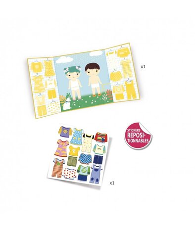 Djeco Herbruikbare Stickers Kleding
