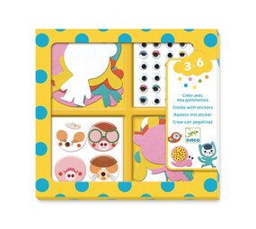 Djeco Knutselset Creëren met Stickers Dieren Djeco Knutselset Creëren met Stickers Dieren